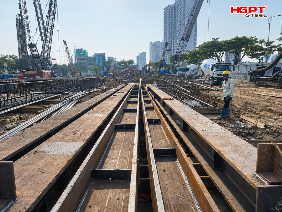 2. Manufacturing and inspection of Kingpost steel piles in the initial project phase