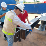 4. Factory inspection and acceptance of the working platform systems and structural steel core for Nobu project