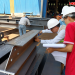 4. Factory inspection and acceptance of the working platform systems and structural steel core for Nobu project