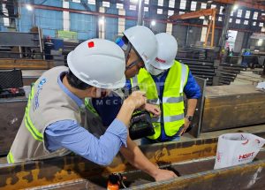 2. Manufacturing and inspection of Kingpost steel piles in the initial project phase